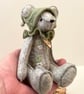Hand sewn teddy bear, one of a kind collectable elf artist bear by Bearlescent 