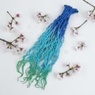 Blues into Green - Wool Dreadlocks - Choose Your Amount and Length - SE or DE