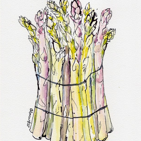 French asparagus print