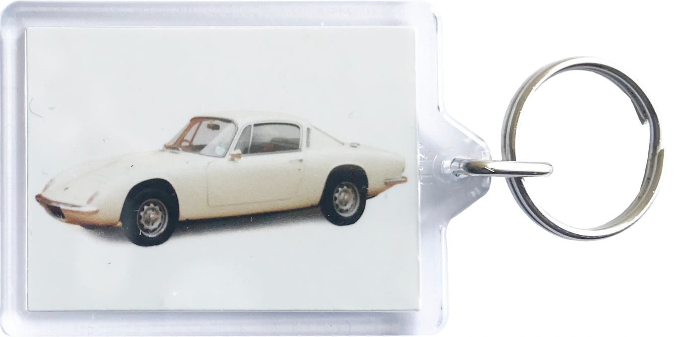 Lotus Elan Plus 2S 1969 - Keyring with 50x35mm Insert - Car Enthusiast