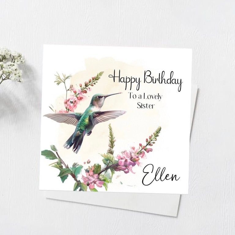 Bird Happy Birthday Card for Him Her Happy Birthday Mum Wife Grandma Sister etc