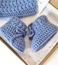 Handmade Crochet Baby Hat and Booties Set - Newborn Baby Gift  - Image 4