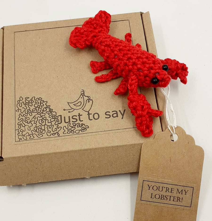 'You're my Lobster' - Crochet Alternative to a Greetings Card 