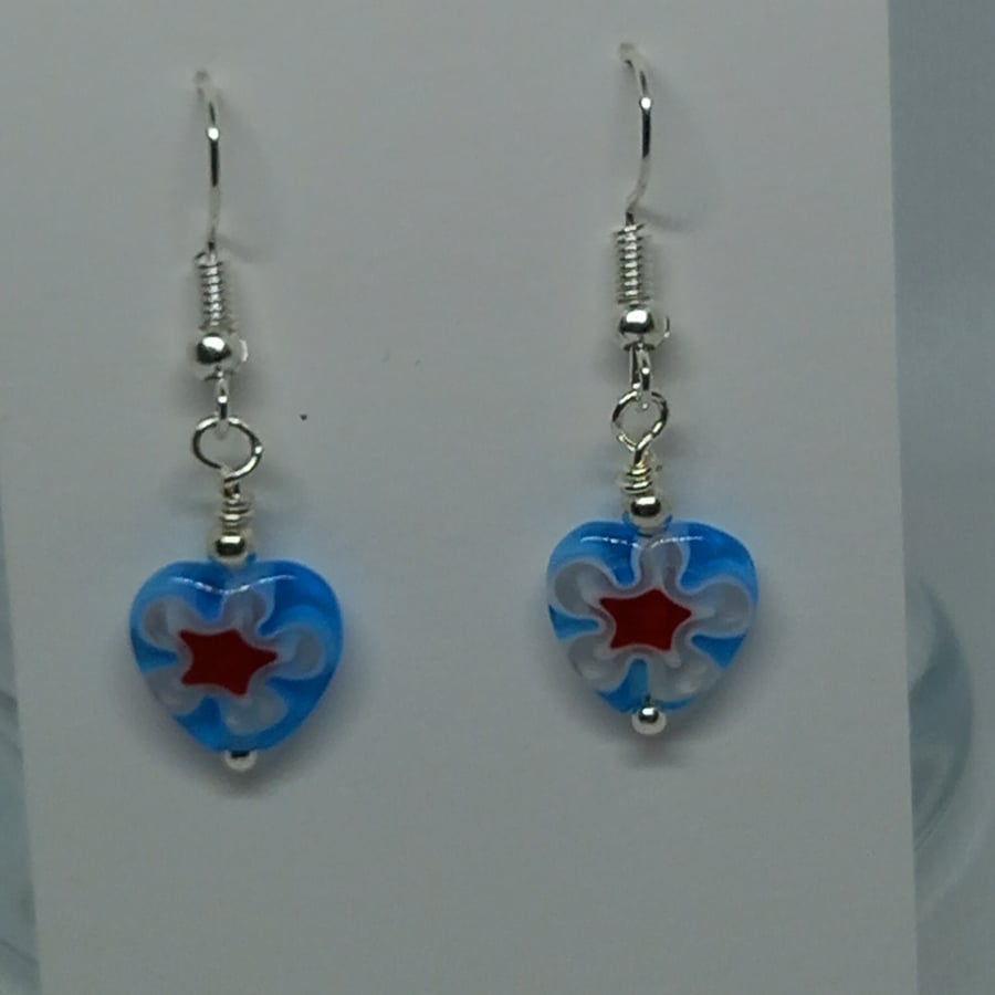 Flower Heart Earrings
