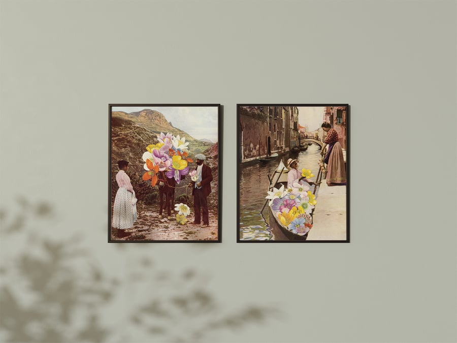 Romantic Traditional Art Print Set - The Suitor