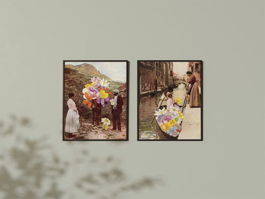 Romantic Traditional Art Print Set - The Suitor