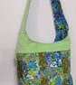 Big patchwork tote bag,blue and green flowers  - Image 4