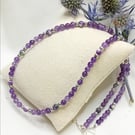 Amethyst and Rain Flower Agate Necklace
