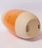 Vase Tulip shaped Bright Orange glazed Ceramic. - Image 3