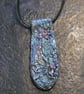 OOAK handcrafted textured wearable art pendant