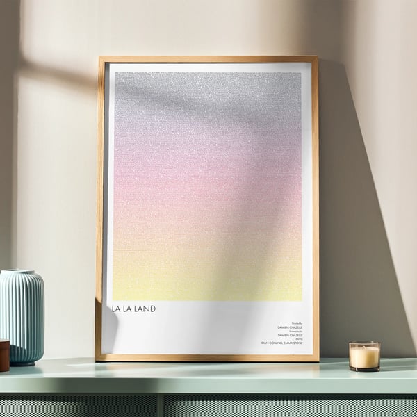 La La Land Script Poster - Musical Romance Movie Wall Art for Home Decor