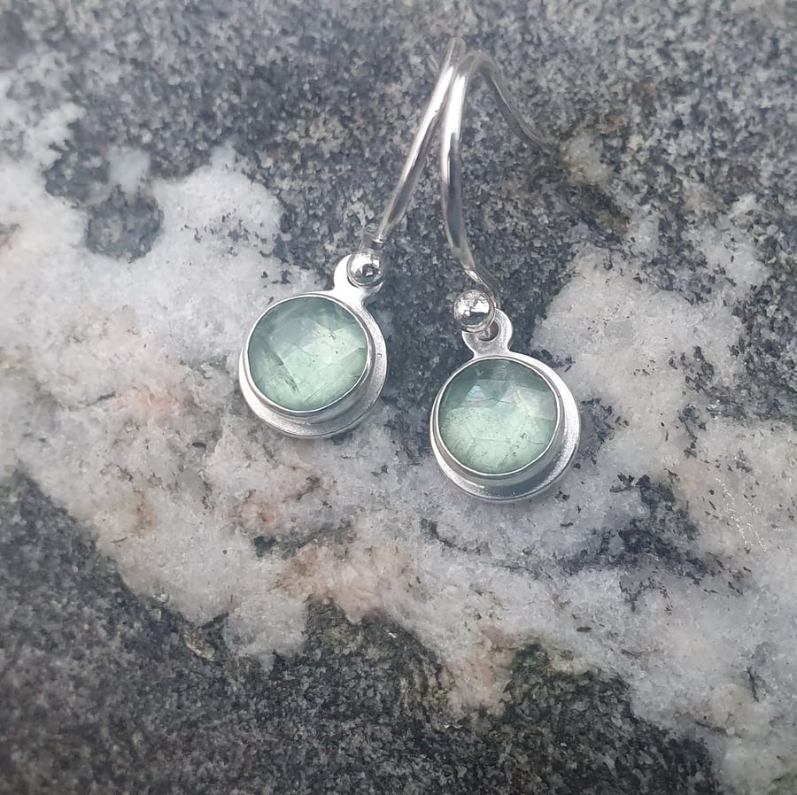 Sea green sparkle earrings 