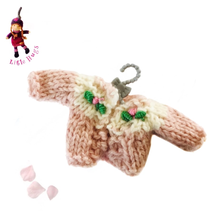 Rosebud Cardigan to fit the Little Hug Dolls