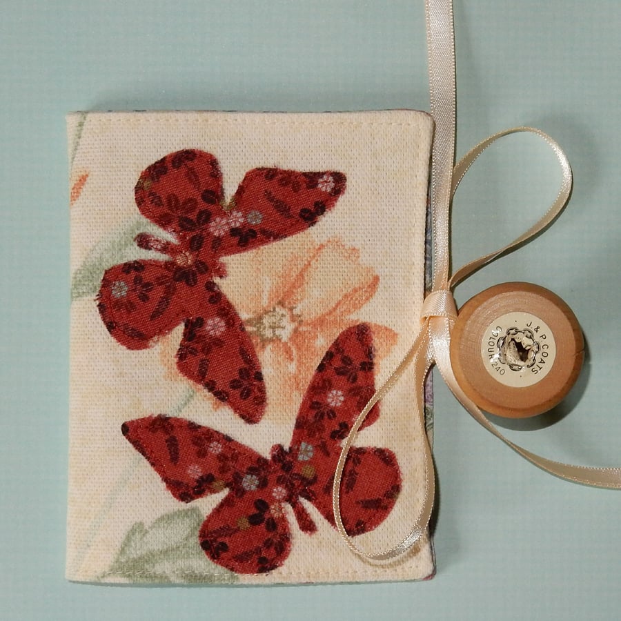 Needle case - Applique butterflies