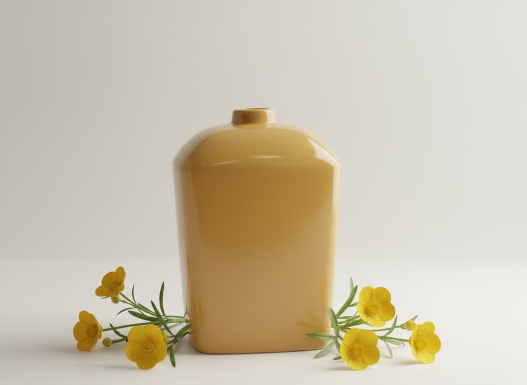 Handmade ornamental Yellow bottle 