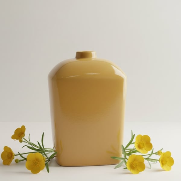 Handmade ornamental Yellow bottle 