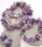 Chunky Purple Amethyst Beaded Jewellery Set, Semi Precious Jewellery Set - Image 5