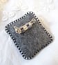 Brooch - Felt and Embroidered Seedhead - Image 2