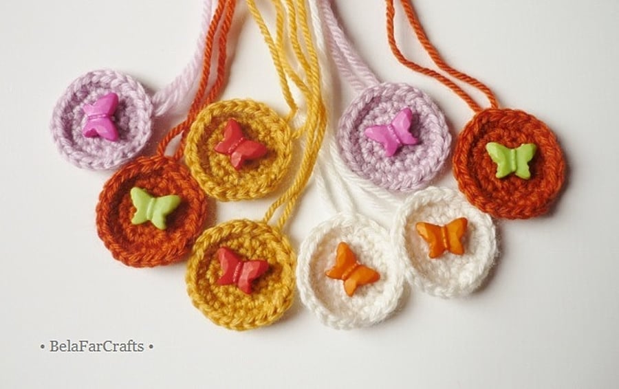Crochet gift tags (8) - Gift box topper - Party favours