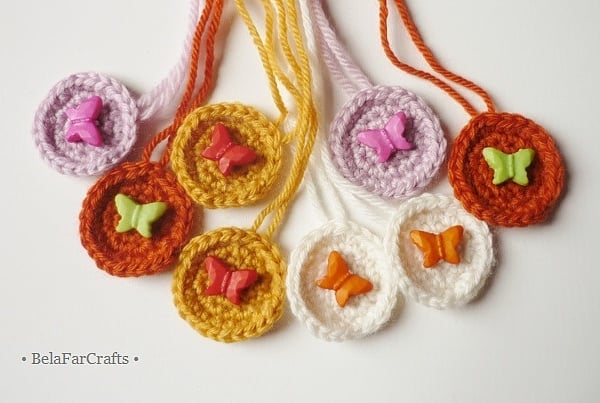 Crochet gift tags (8) - Gift box topper - Party favours