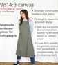 Split Leg Tie Apron for Potters & Makers with 3 Pockets and Tool Loop. Green - Image 2