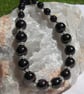 Dark Red Garnet Gemstone Beaded Statement Necklace "Vitality" - Image 2
