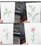 Set of 18 Coloured Wildflower Sketches