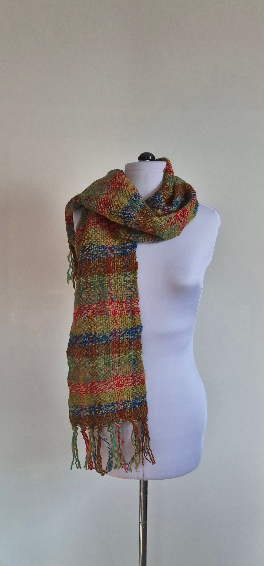 26.Handwoven Multicoloured Long Scarf