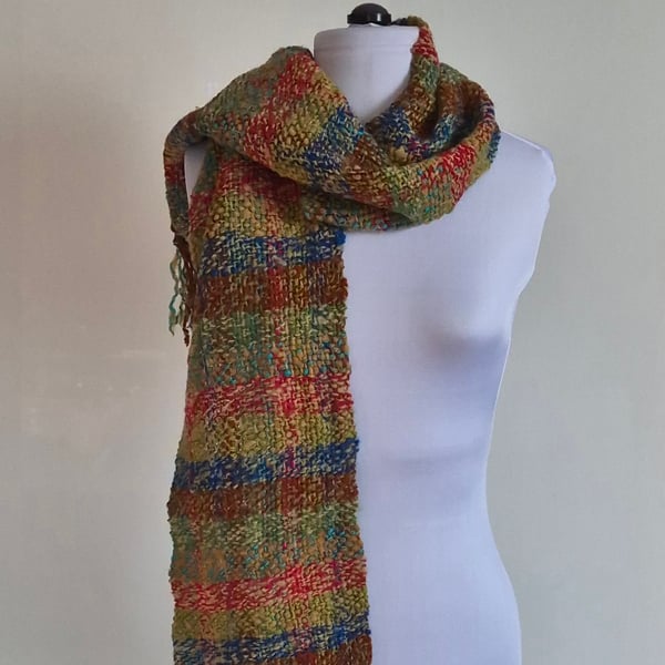 26.Handwoven Multicoloured Long Scarf