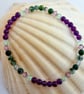 Amethyst, Moss Agate & Crystal Bracelet - Birthday, Anniversary, Gifts For Her - Image 3