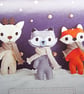 Felt Sewing Kit, Badger Fox & Deer Winter Animals, Crafting Gift - Image 2