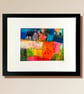 Bright fields, original felt and stitch landscape picture  - Image 2