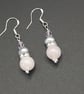 Rose Quartz and Freshwater Pearl earrings - Image 5