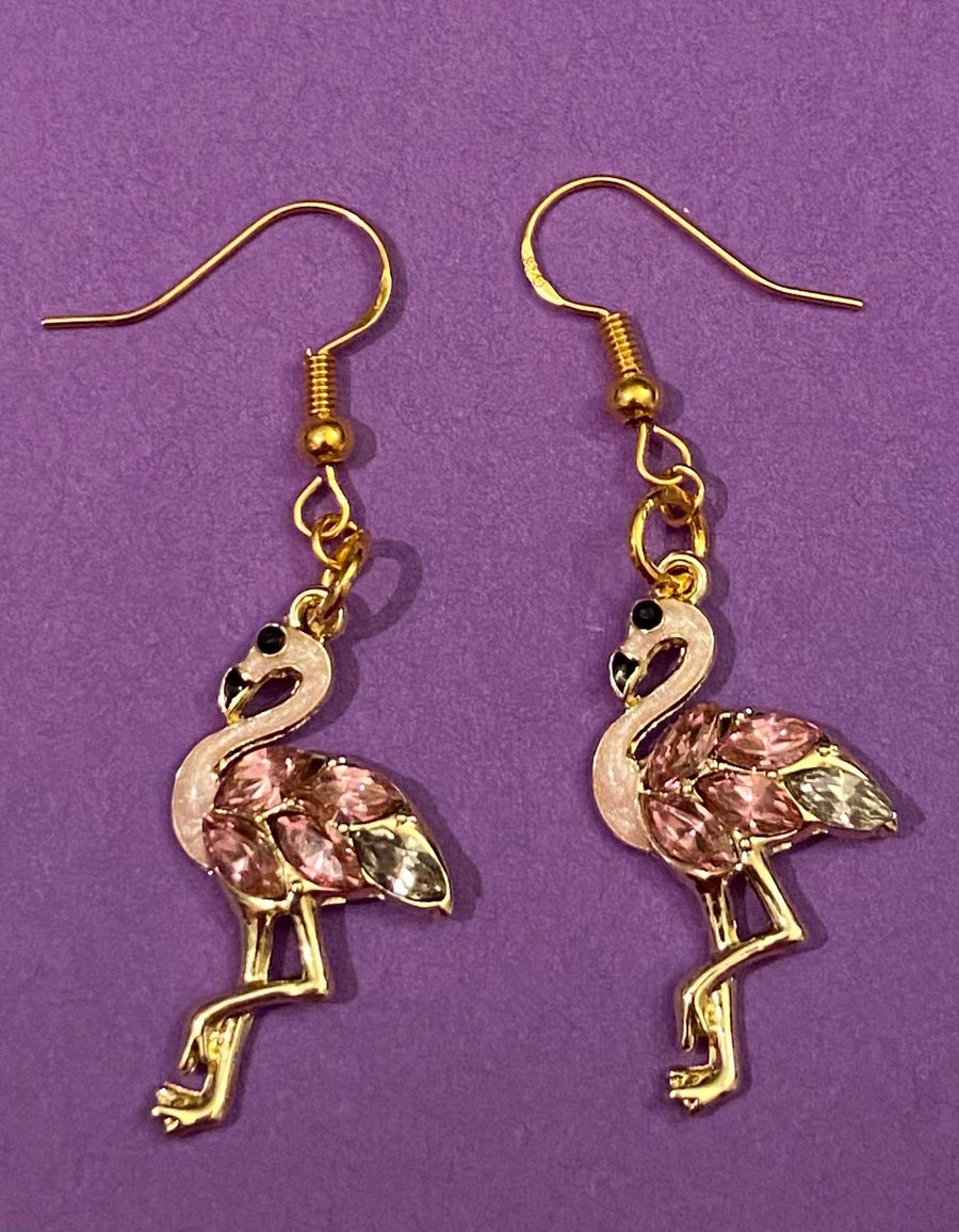 Flamingo earrings