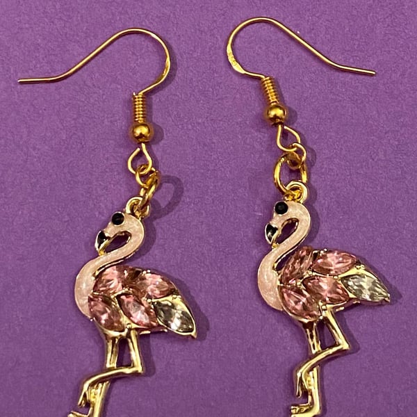 Flamingo earrings