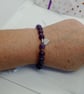 Amethyst heart charm bracelet sterling silver - Image 3