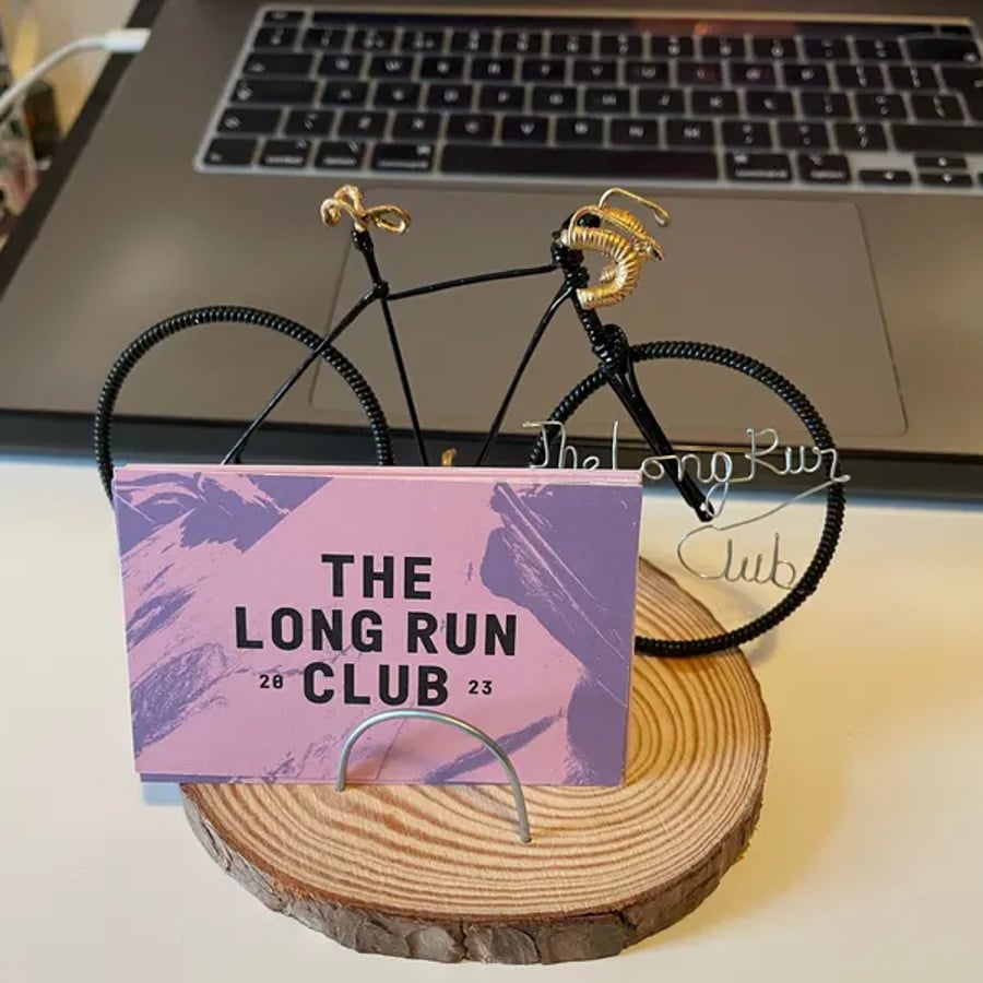 Bicycle business card holder, Gift for cyclists. Office desk decor.