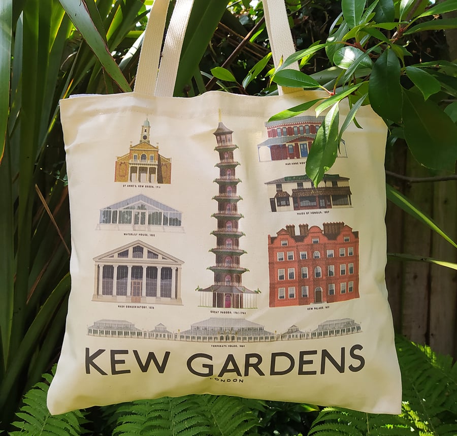 Kew Gardens Large Natural Cotton Shopping Bag 