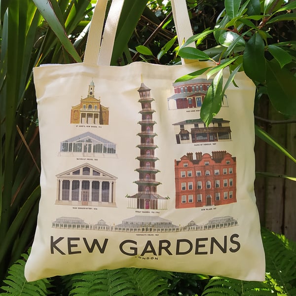 Kew Gardens Large Natural Cotton Shopping Bag 