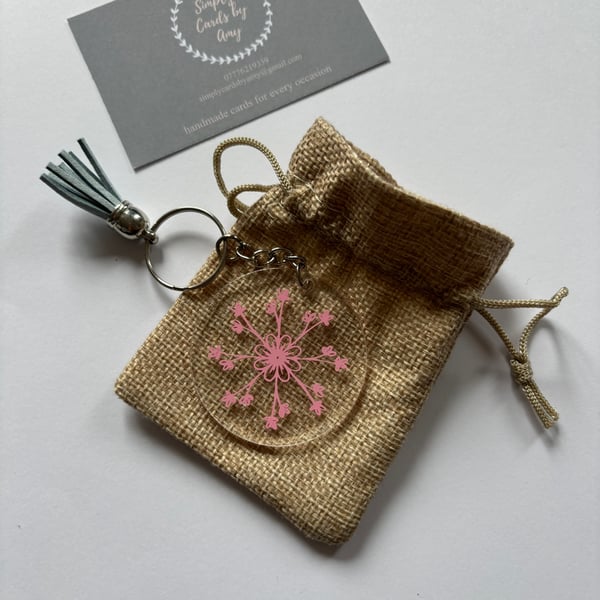 Spider Flower Keyring