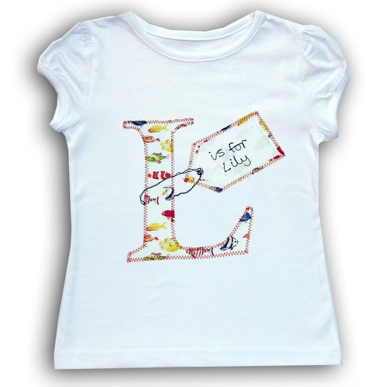 Personalised T-Shirt, Girls Fish t-shirt