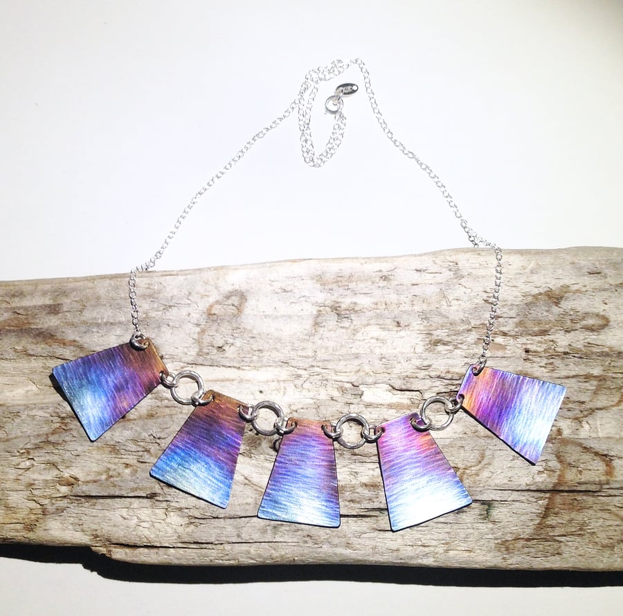 Coloured Titanium Necklace - UK Free Post