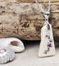 Sterling Silver Sea Pottery Floral Necklace – Purple Flower - Image 1