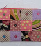 Purse with Button Embellishment. Zipped and Lined. Pieced Patchwork . Pinks. - Image 1
