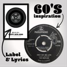 'Labels and Lyrics' birthday art print