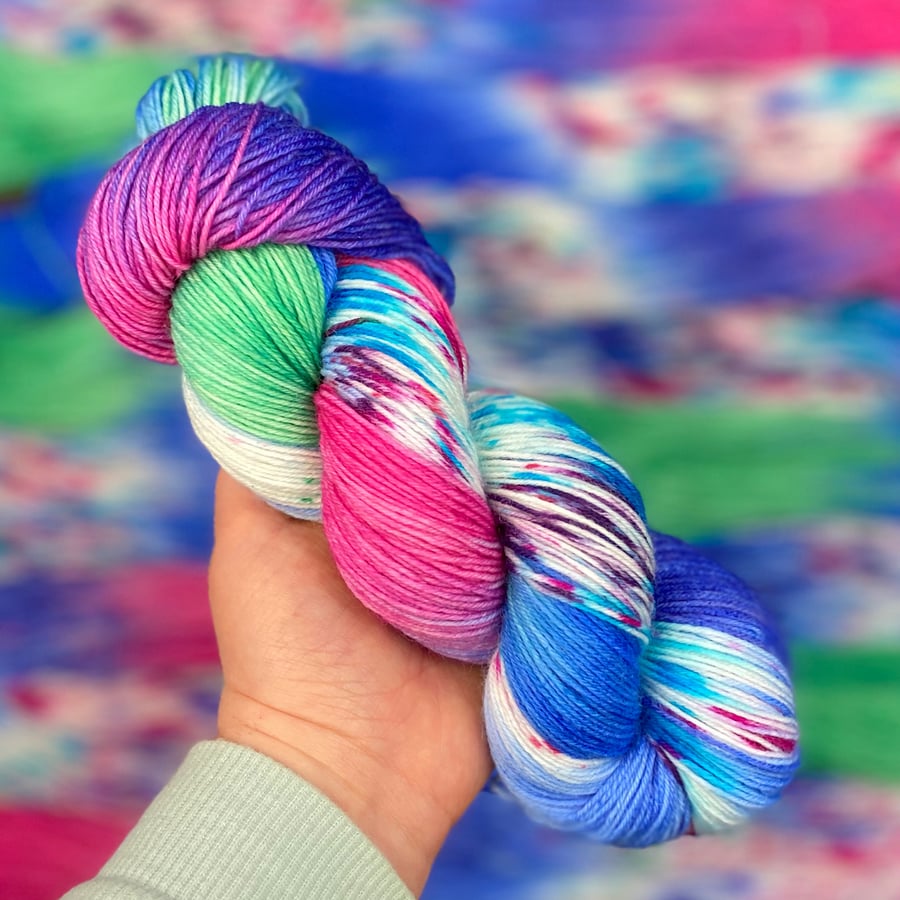 CLEARANCE: Hand Dyed Yarn, 4ply Merino Nylon - Jamboree