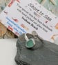 Ammonite and sea glass ring sterling silver wrap ring seaham sea glass