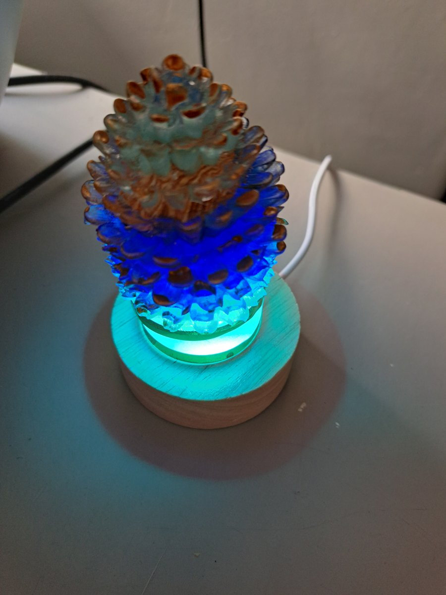 set of 3 pine cones with LED lighting