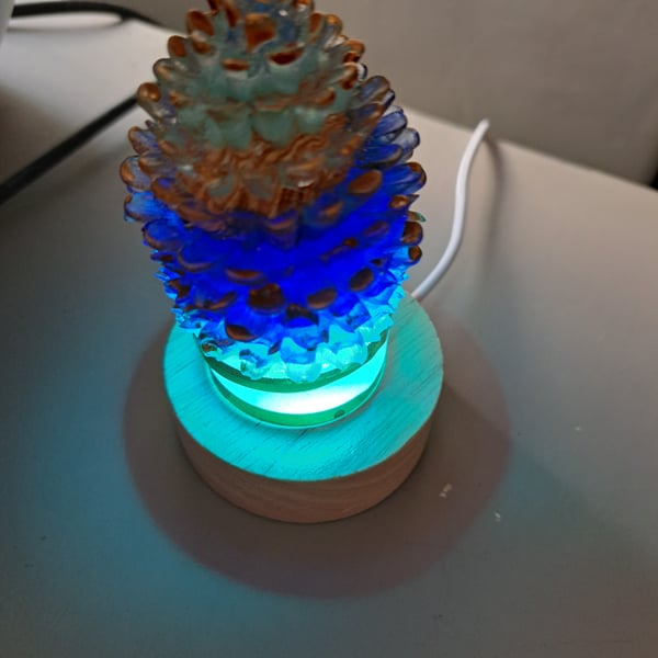 set of 3 pine cones with LED lighting