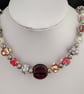 Lampwork glass bead necklace -1002714 - Image 3